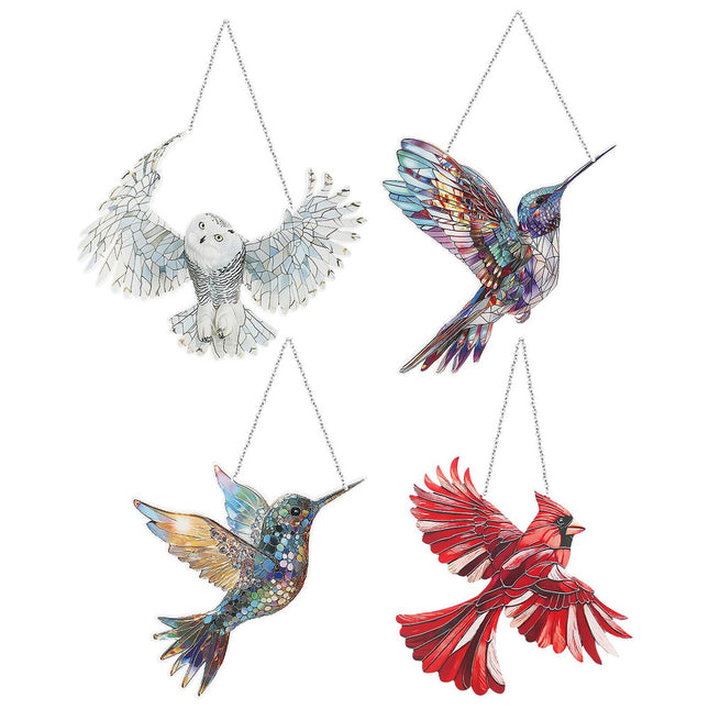 Bird Sun Catchers Decorative Acrylic Birds Christmas Ornaments for Bird lehLj