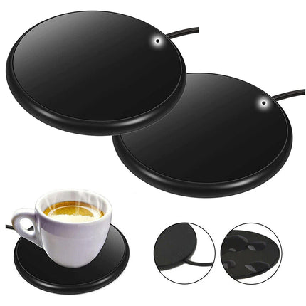 2PCS Smart USB Coffee Mug Warmer Tea Milk Cup Heater Pad Heating Plate Office Home