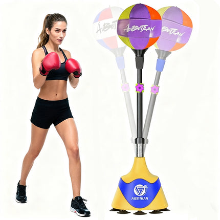 Without Weight Plate Adjustable Height Boxing Punching Bag Speed Training Relief Fitness