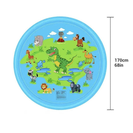 170CM Kids Sprinkler Water Mat Splash Play Pad Inflatable Spray Pool Toy Dinosaur