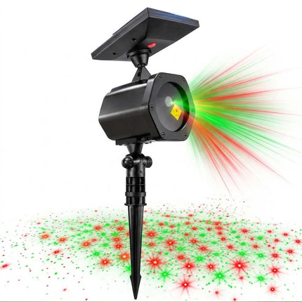 6 in 1 Solar Christmas Laser Projector Lights Outdoor Garden Yard Xmas Party Decor IP65