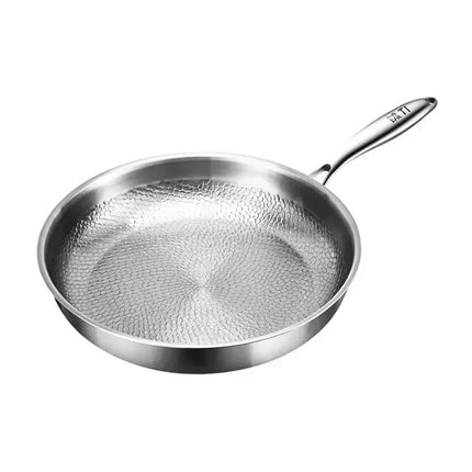 Titanium Frying Pan Life Time Non Stick Uncoated Fish Scale Surface lid (26Cm Covered)
