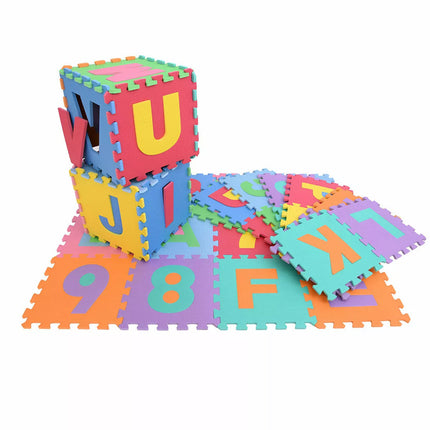 1.8X1.8M 144Pcs EVA Foam Floor Kids Mats Baby Alphabet Number Interlocking Mat