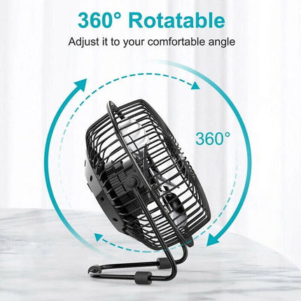 8Inch Portable USB Table Fan Mini USB Desk Fan Small Quiet Personal Cooler