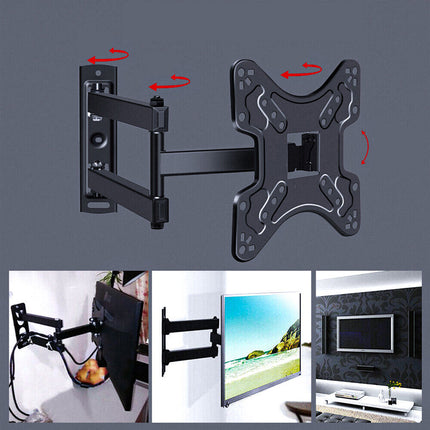 Full Motion TV Wall Mount Bracket Swivel Tilt 14 32 37 40 42 50 52 55 Inch LCD