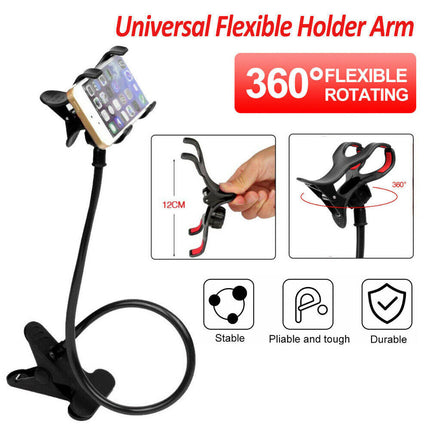 Mobile Phone Holder Flexible 360° Clip Mount Stand Holder Bracket Clamp Desk