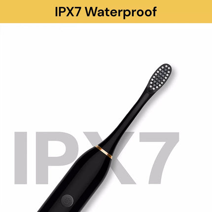 Electric Toothbrush Care tooth Toothbrush With 4 Brush Heads Rechargeable Black