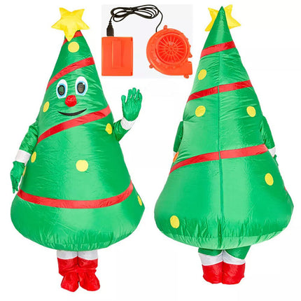 2m Inflatable Christmas Tree Costume Cosplay Adult Xmas Fancy Dress Suit Party