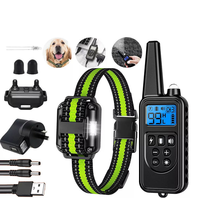 Electric Dog Training Collar Dog Anti Bark Stop Rechargeable Waterproof w Remote
