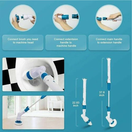 Electric Spin Scrubber Turbo Scrub Cleaning Brush Cordless Chargeable Bathroom