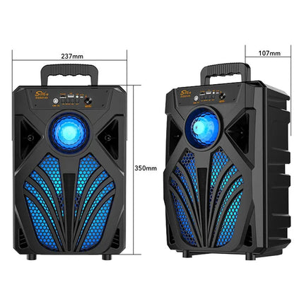 2000W 8" Bluetooth Speaker Stereo Subwoofer Heavy Bass Sound Karaoke Machine Mic
