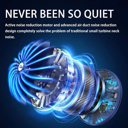 Neck Fan LCD Digital Bladeless Electric Wearable USB Rechargeable Air Cooler Kit