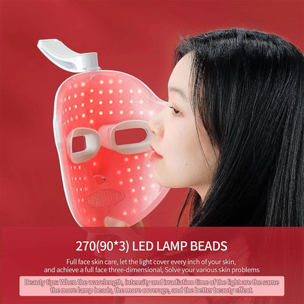 Rechargeable Facial LED Mask 7 Colours LED Photon Therapy Beauty Mask Skin