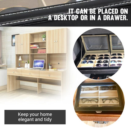 8 Grids Sunglasses Display Case Glasses Eyeglasses Organizer Holder Storage Box