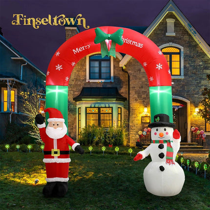Tinseltown 2.4M Christmas Inflatable Archway Xmas LED Lights Outdoor Decoration