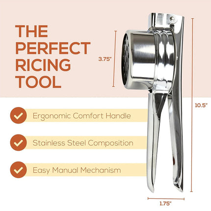Potato Presser Mesher Ricer Commercial Grade Tool to Press Mesh Fruit or Food