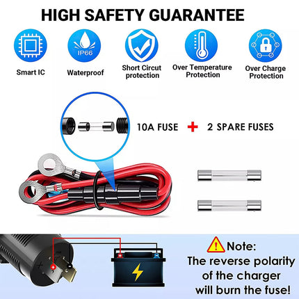 65W 12/24V PD USB C Laptop Car Charger 18W QC3.0 USB Outlet Socket for Car Boat