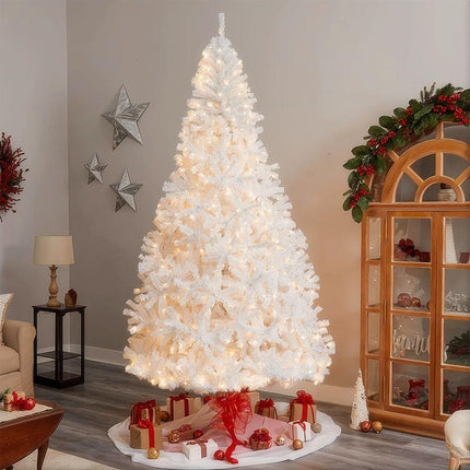 Artificial Christmas Tree Xmas Pre Lit Decorations Lush Leaves with LED Lights 5T