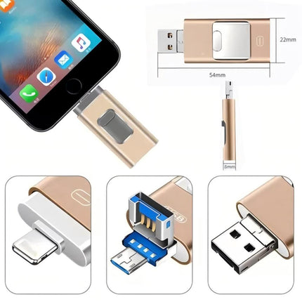 Phoxfer Backup Stick,Photo Stick USB Memory Phone Flash Drive,4 in 1 USB Type C  32GB