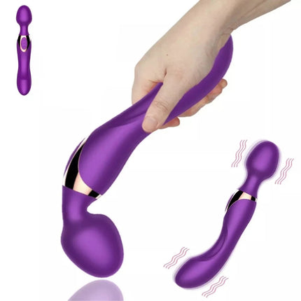 10 Speed Double Head Wand Massager Cordless Waterproof Personal Full Body USB