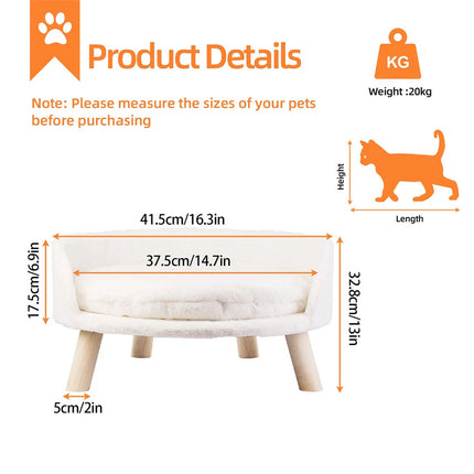 Luxury Pet Sofa Bed Round Dog Cat Kitty Puppy Couch Soft Cushion Chair Anti-skid