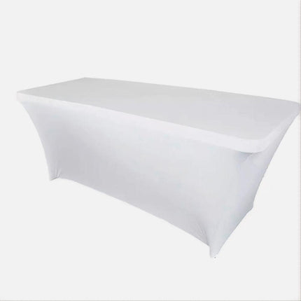 2pcs 4FT White Fitted Spandex Tablecloth Table Clothes Cover Banquets Wedding Party