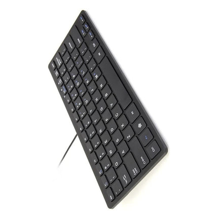 Ultra Slim USB Keyboard BLACK Wired Computer Mini Keyboard for Apple PC