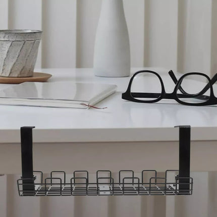 Under Desk Cable Management Tray Organizer for Wire Cord Power Charger Plugs