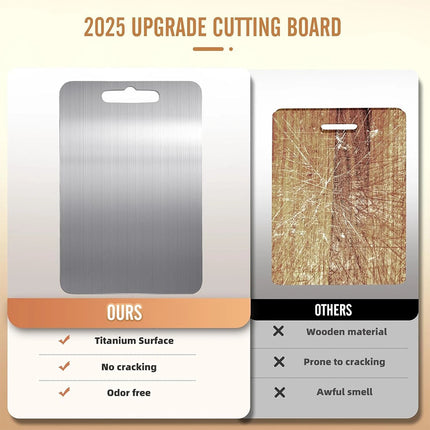 Titanium Cutting Boards Double-Sided Chopping Board for Kitchen Camping