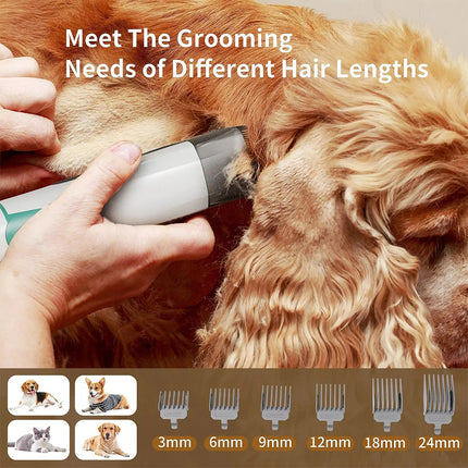 7 IN 1 Pet Grooming Kit Cat Dog Hair Vacuum Remover Dryer Nail Trimmer Low Noise