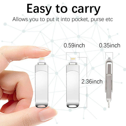 3in1 USB 3.0 Flash Drive OTG Memory Stick Pen Disk For iPhone Android PC  1TB