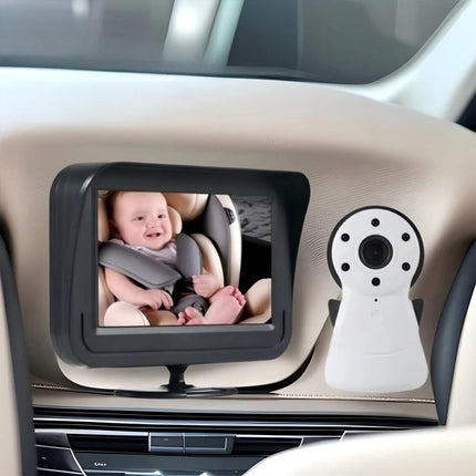 4.3" Baby Car Camera HD 1080P - Rear-Facing Infant Monitor with Night Vision