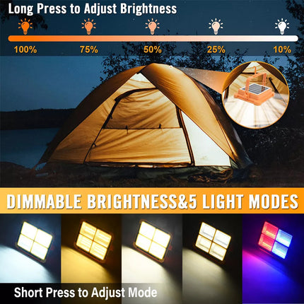 3500W Portable 336 LED Solar Rechargeable Work Light Camping Flood Light 25000LM