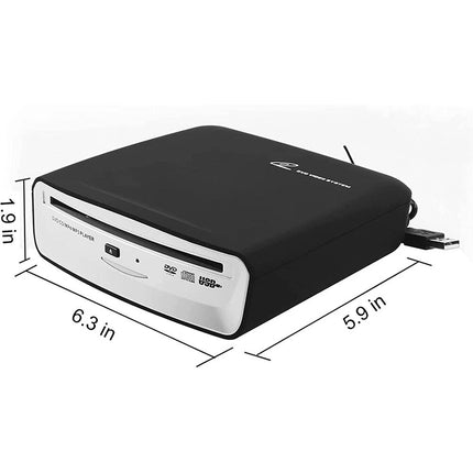 Portable Black External USB 2.0 Interface Car Radio CD/DVD Dish Box Player Cable