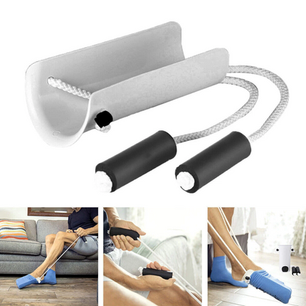 2x Sock Aid Sock Helper Puller Easy On & Off Stocking Slider Pulling Assists