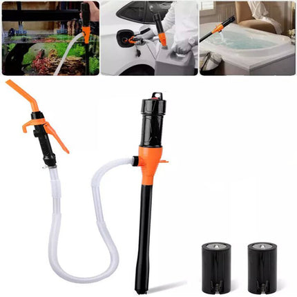 2.5 Gallons Electric Syphon Pump Water Fuel Transfer Operated Petrol Oil Battery