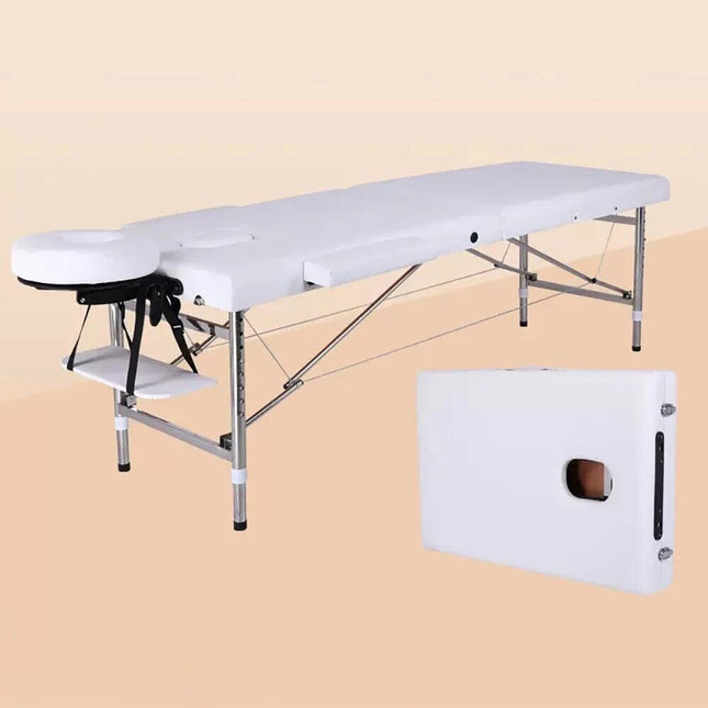 White Portable Folding Massage Table Bed Beauty Acupuncture Spa Chair Adjustable 180cm