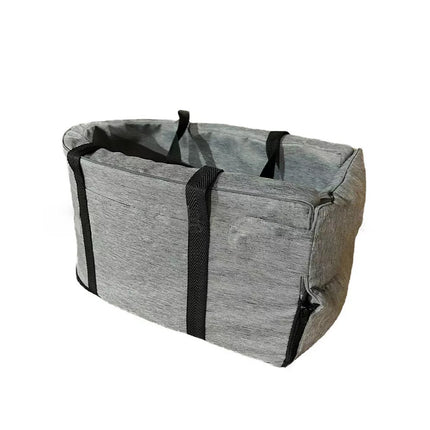 Comfortable Car Pet Seat Auto Center Console Dog Cat Pad Removable Pet Carrier Grey