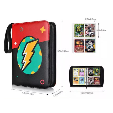 Leather Pokemon Cards Binder Album Book Game Card Collectors Portfolio 400 Slots Pikachu&Friends 2