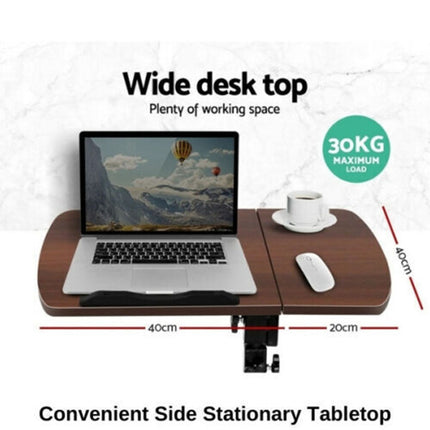 Laptop Desk Portable Mobile Computer Table Stand Adjustable Bed Study Walnut