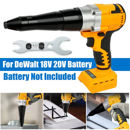 For DeWalt 18V/20V Battery Brushless Electric Rivet Gun Cordless Rivet Gun Nuts