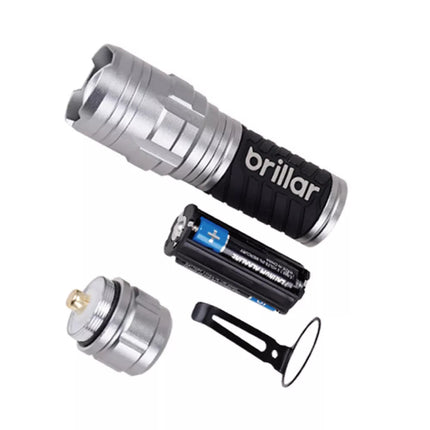2X Brillar Outdoor LED Flashlight Torch Camping Hiking Lights Torches W/Battery