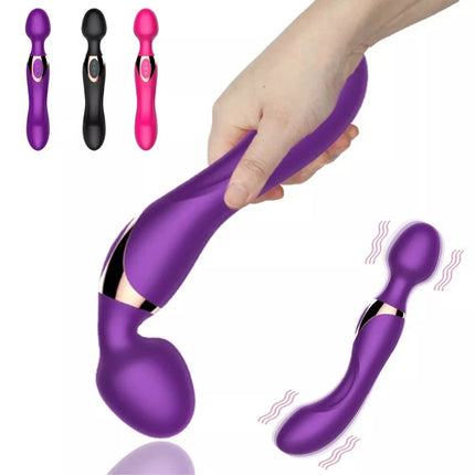 10 Speed Double Head Wand Massager Cordless Waterproof Personal Full Body USB