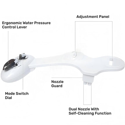Toilet Bidet Seat Attachment Spray Hygiene Sanitation Bathroom Water Wash Clean