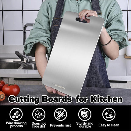Titanium Cutting Boards Double-Sided Chopping Board for Kitchen Camping