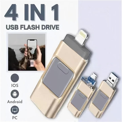 Phoxfer Backup Stick,Photo Stick USB Memory Phone Flash Drive,4 in 1 USB Type C