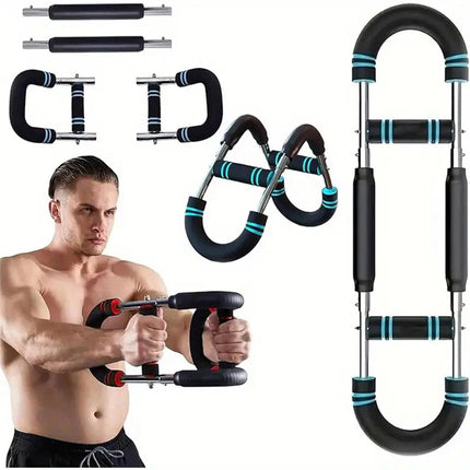 Twister Arm Exerciser Adjustable Training Bar Forearm Triceps Chest Strengthener 30KG