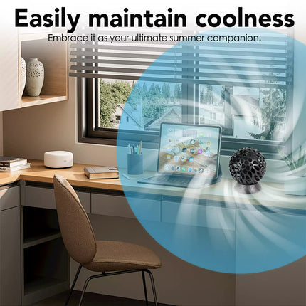 Air Circulation Mini Silent Sphere Fan Light Unique Desk Gift USB Charging