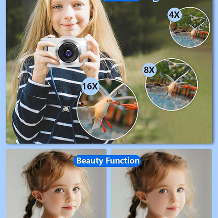 Mini Digital Camera 32GB 4K 48MP Compact Digital Camera 16X Digital Zoom