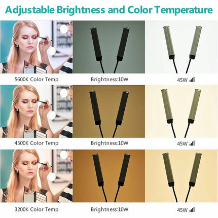 45W Dimmable LED Beauty Light Stand Makeup Live Eyelash Extensions Tattoo Studio